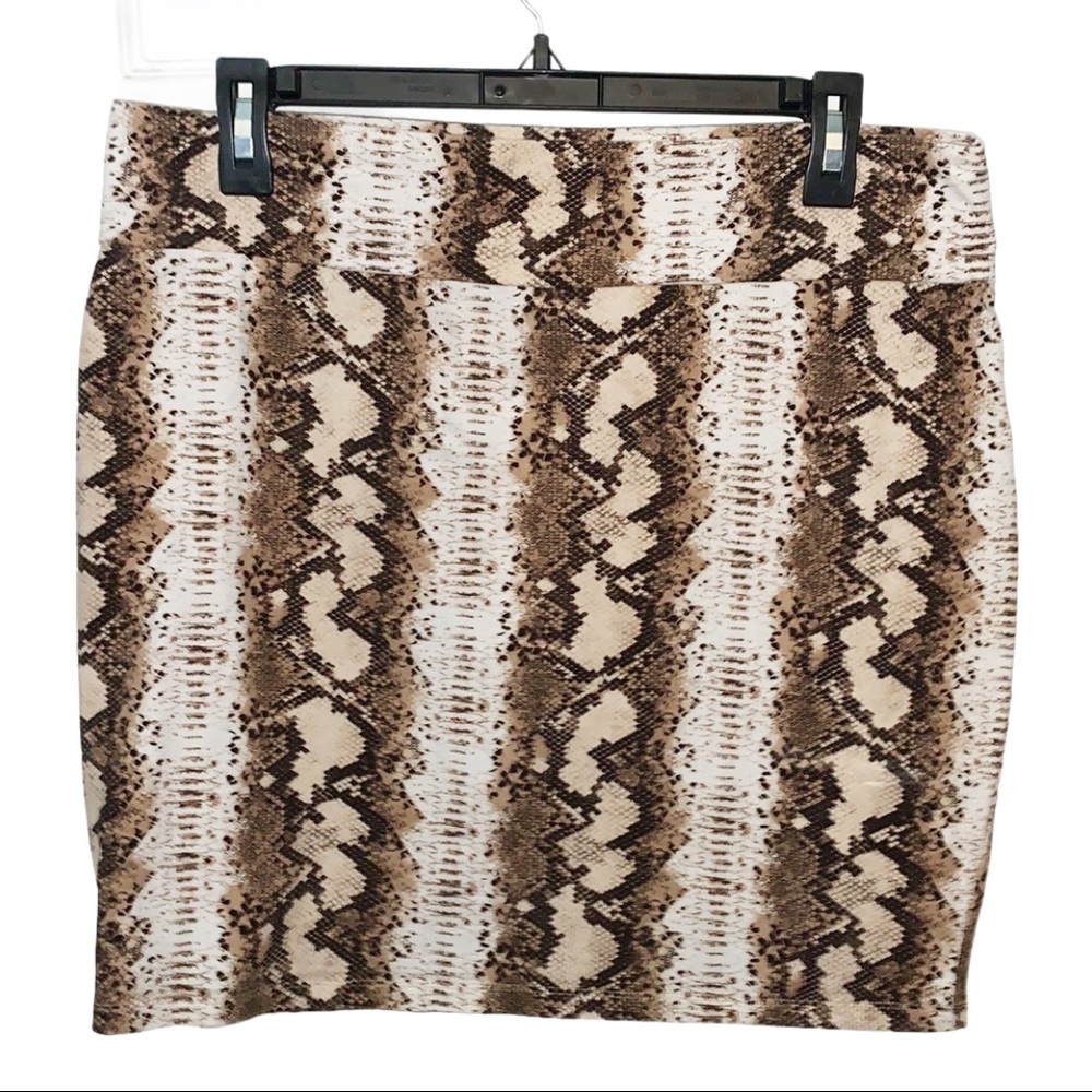 Snake Print Skirt